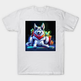 Cute Husky Drawing T-Shirt